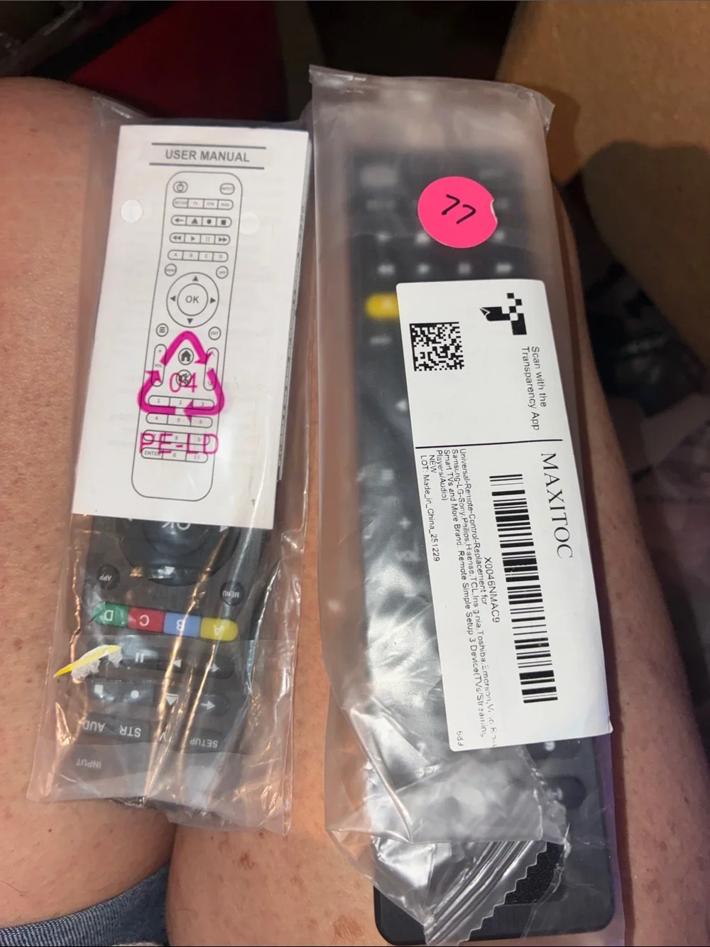 MAXITOC Black Replacement TV Remote (Set of 2)